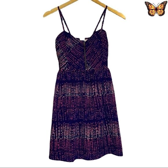 ROXY Shore Thing Purple Dotted Mini Dress Size Extra Small - Picture 2 of 8